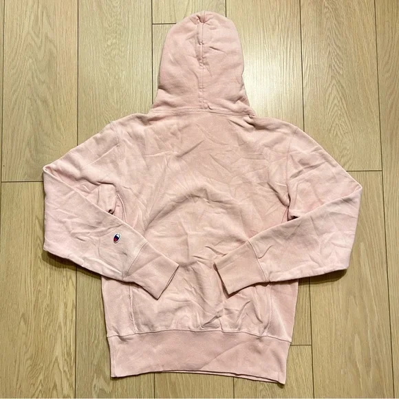 Champion Reverse Weave Sweatshirt Hoodie Pink Women’s Medium - Picture 4 of 7